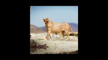 An Incredible 3D Lion Walk Animation with Stunning Creature FX | @cgislandFx | #shorts #animation