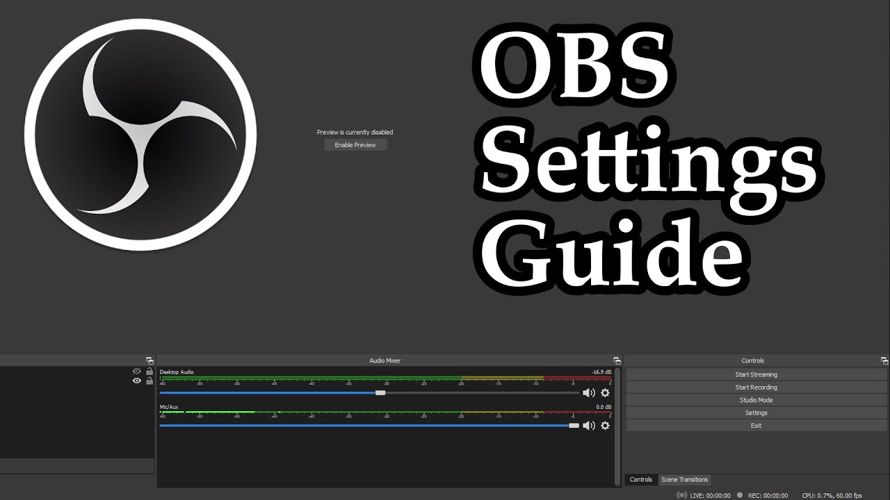 best setting for obs studio recording