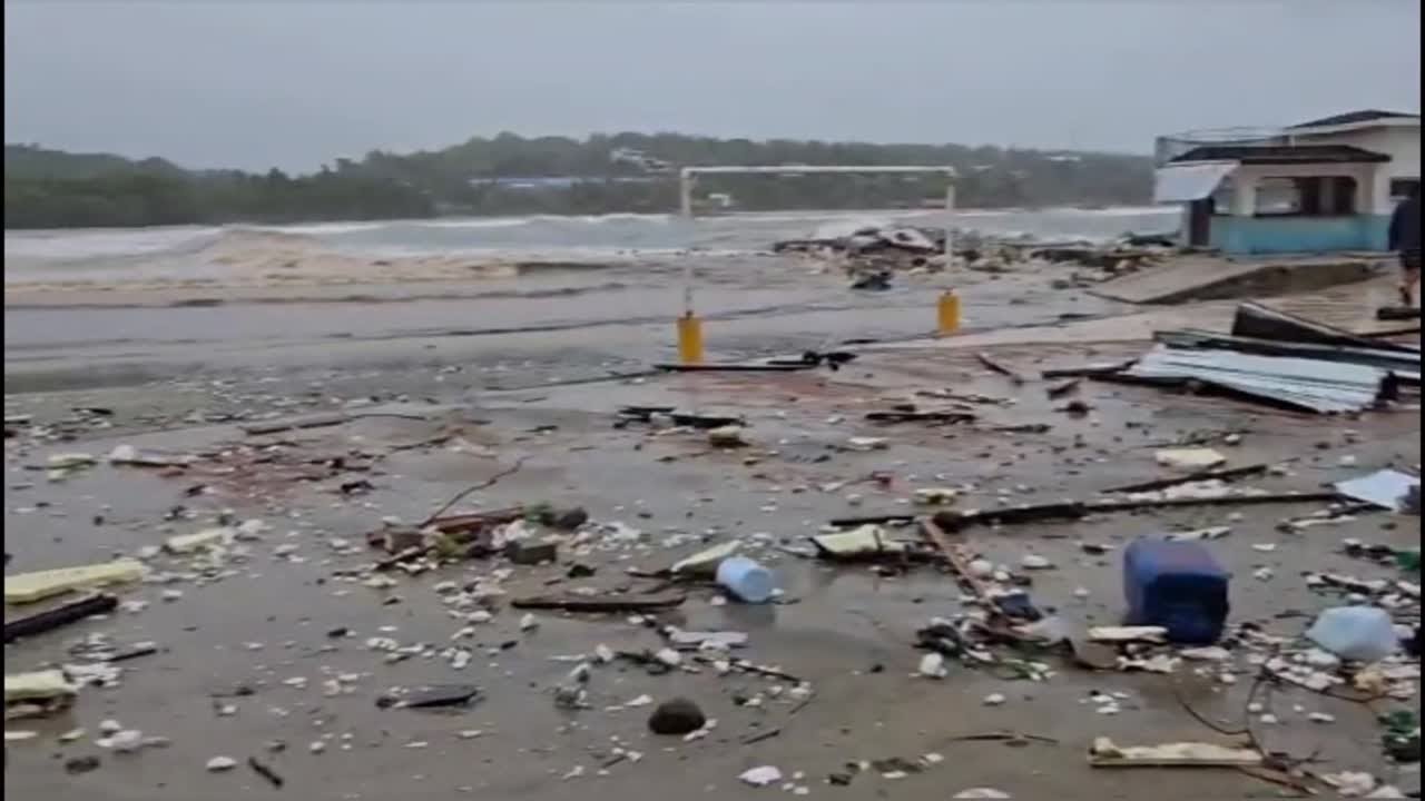 Here's a look at the aftermath from Hurricane Erick in Puerto Escondido, Mexico