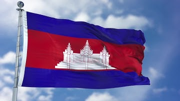 Cambodia Flag Animation Stock Motion Graphics