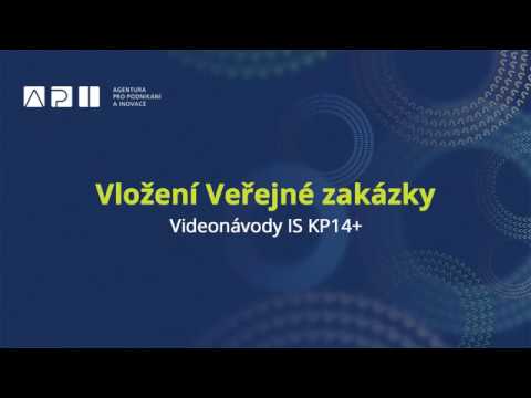 Vložení Veřejné zakázky - Videonávody IS KP14+