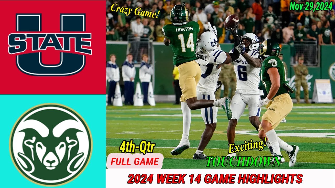 Colorado State Rams Vs Utah State Aggies [WEEK 14] FULL GAME 4th-Qtr ...
