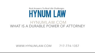 What is a Durable Power of Attorney by harrisburgattorney 43 views 7 years ago 2 minutes, 31 seconds