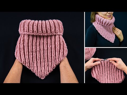 The simplest knitted snood/collar 