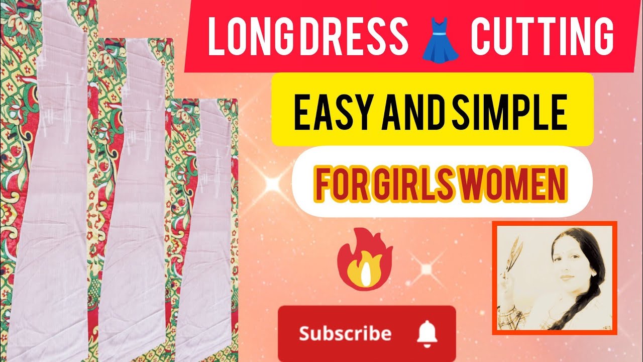 Long Dress Cutting Step by Step | Full Tutorial for Beginners|लंबी ड्रेस कट करना सीखें आसानी से|