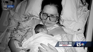 Mom meets newborn son after battling COVID-19