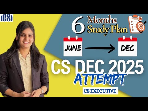 CS EXECUTIVE December 2025 Study Plan | Last 6 months Strategy | Jiya ...