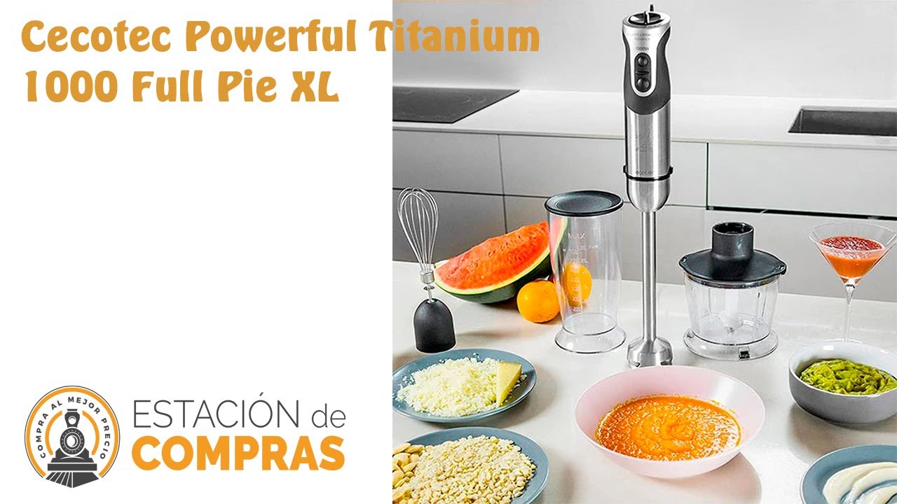 BATIDORA Y PICADORA DE MANO CECOTEC POWERFUL TITANIUM 1000 PRO