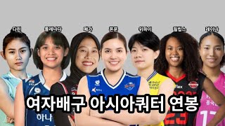여자배구 아시아쿼터 연봉- 메가와티, 레이나, 다린, 폰푼, 위파이, 타나차, 필립스