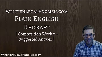 How to write plain language 7 - Suggested answer