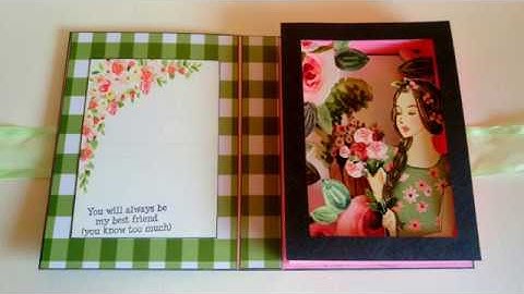 DIY 3D CARD TUTORIAL (part 2) , BOOK CARD, SHADOW BOX CARD TUTORIAL
