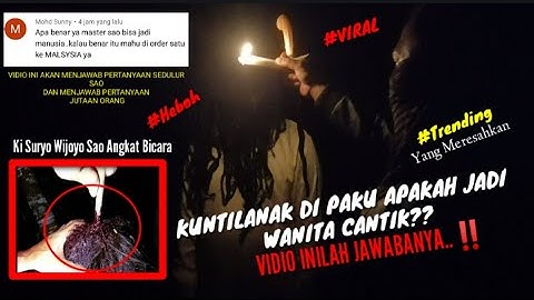 🔴 Ki Suryowijoyo Sao Menolak Jika Kuntilanak Di P4ku Kepal4nya Jadi Manusia, X Beda Alam Official