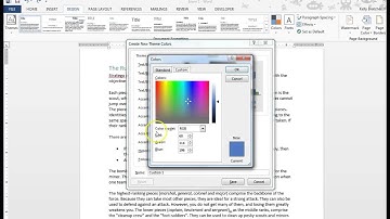 Customizing colors in Word using RGB