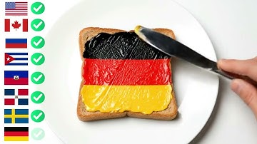 Satisfying Ai ASMR | Making Flags On Toast 🍞🌍 ( Flag Series Part 2 ) 