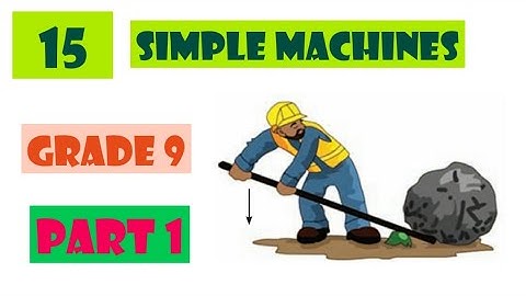 Simple machines | Unit 15 | Grade 9 | Science | English medium |Part 1
