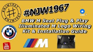 BMW M Wiring Loom Plug & Play M Seat Emblem lighting OE quality   always on Logo for G81 G82 G83