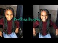 How To: Knotless Braids Tutorial | EZBRAID Ombre Pre- Stretched Hair #knotlessbraids #knotless
