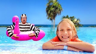 amelia and avelina magic crystal at the pool adventure compilation tuesday