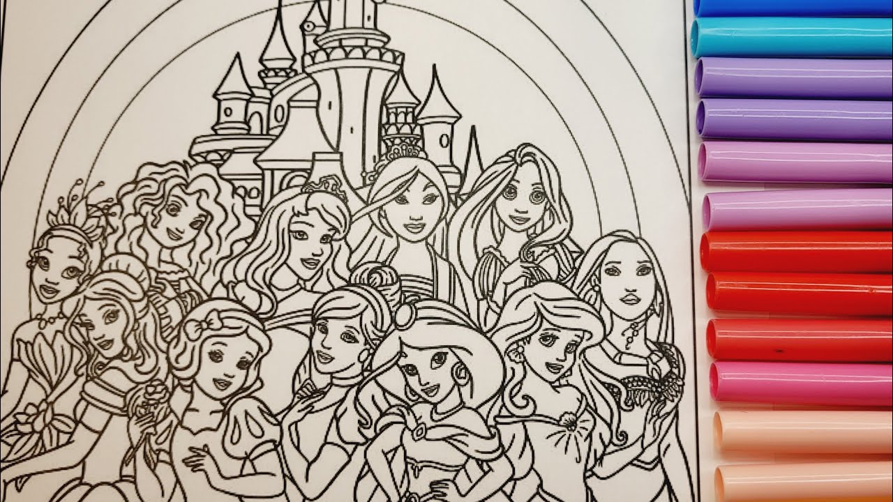 Royal Palette: Disney Princess Coloring Extravaganza#coloringvideos #