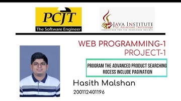 Web Project Task 39 | 1st Year | Semester 01 | Java Institute |  Hasith Malshan
