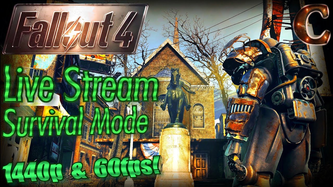 Fallout 4 Live Stream Survival Mode in 1440p 60fps, Part 29 T51 Power