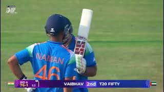 Vaibha Suryavanshi's 50 Moment | India 'A' vs UAE | DP World Asia Cup Rising Stars 2025