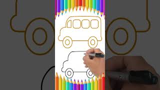 Easy bus drawing ideas #shorts #drawing #art #clipart #drawingskill