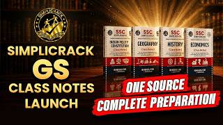🔥Complete Solution for SSC GS | Simplicrack Class Notes Launch | Ishendu Sir