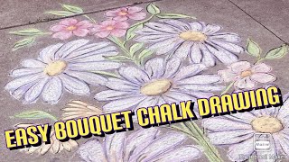 Chalk Flowers Art Project - 2 Ways