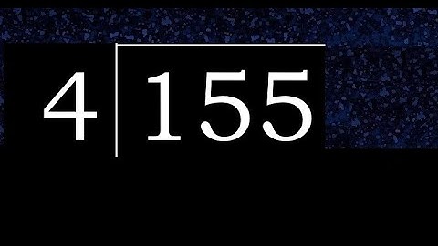 Deel 155 door 4, decimale uitkomst. Delen met 1-cijferige delers. Hoe te doen.