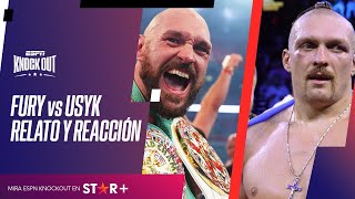 RELATO Y REACCIÓN de FURY vs. USYK, en VIVO por ESPN KNOCK OUT