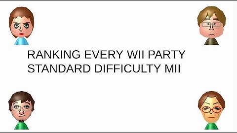 Wii Party Standard Difficulty Mii Rankings