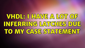 VHDL: I have a lot of inferring latches due to my case statement (3 Solutions!!)