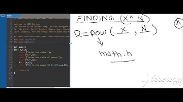 Calculating X^N (X to the power N) Using Pow() Function in C