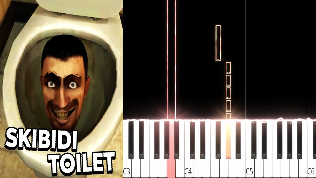 skibidi toilet (DaFuq!?Boom!) (BeginnerSuper Easy) Piano Tutorial