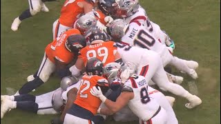 Drake Maye CONTROVERSIAL 4th Down QB Sneak | Broncos vs Patriots AFC Championship Highlights