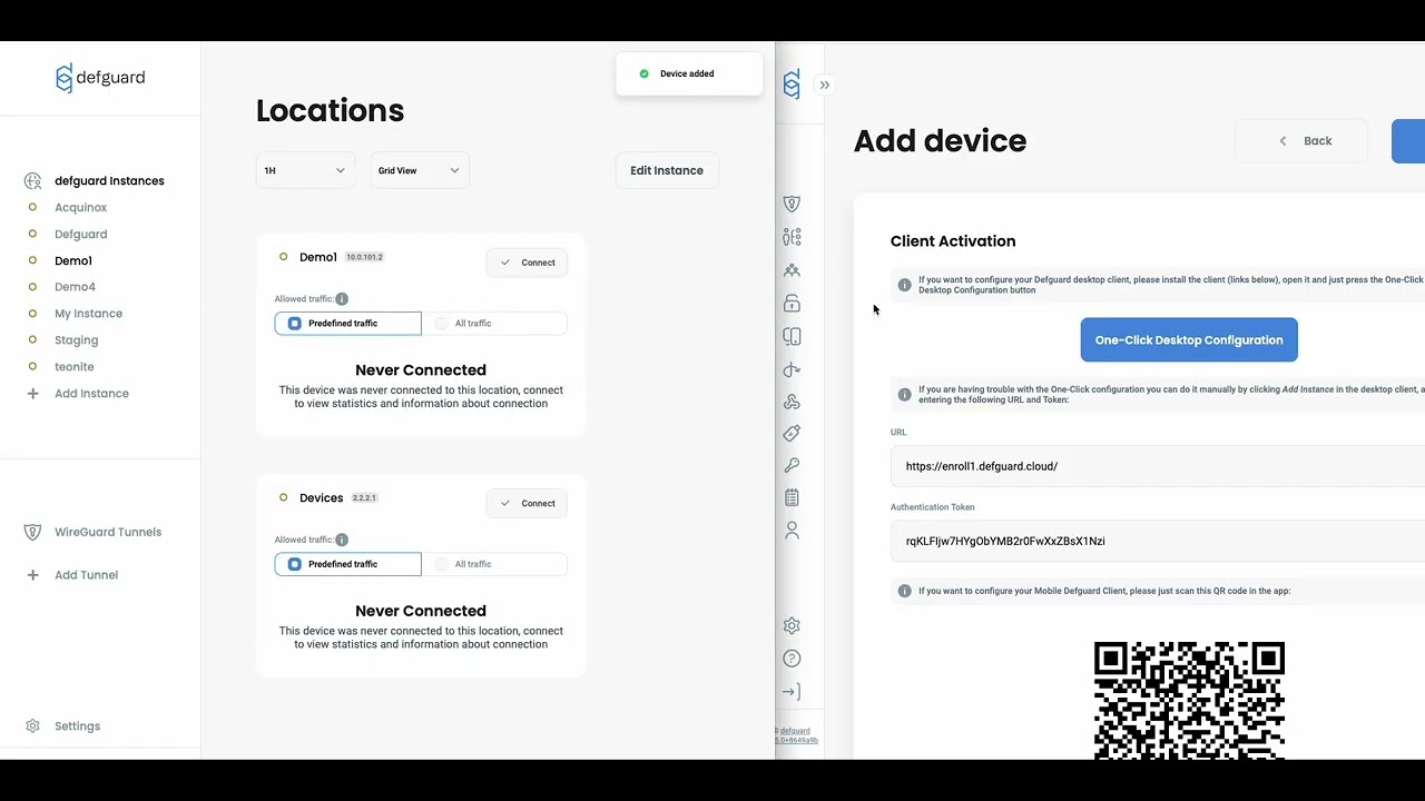 One click enrollment preview