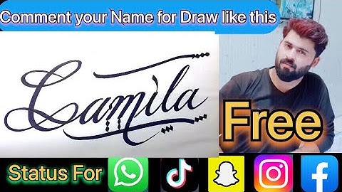 Camila Name Signature Calligraphy Status | How to Cursive write with cut Marker #camila @camila