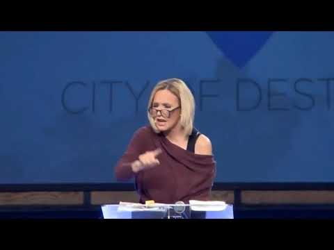 US Presidential Spiritual Adviser Paula White leading an impassioned prayer service for reelection