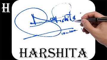 Harshita name signature design - H signature style - How to signature your name