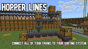 Hopper Lines and Connecting your Farms to your Automatic Item Sorter Minecraft Bedrock 1.21.93 MCPE