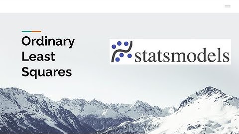 Ordinary Least Squares with statsmodels