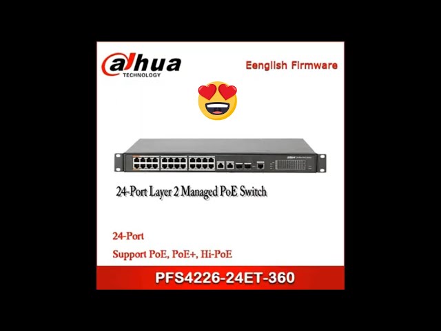 Dahua DH-PFS4226-24GT-370 24-port Managed PoE Gigabit Ethernet Switch