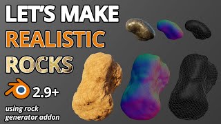 Making realistic rocks in Blender 2.9  using Blender rock generator addon