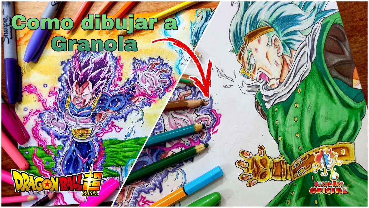 Como dibujar a GRANOLA de dragón ball super FACIL PASO A PASO
