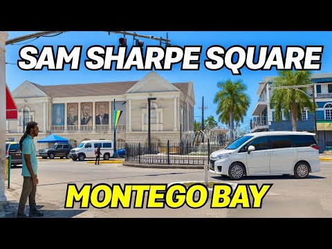 Montego Bay’s Famous Sam Sharpe Square in Jamaica