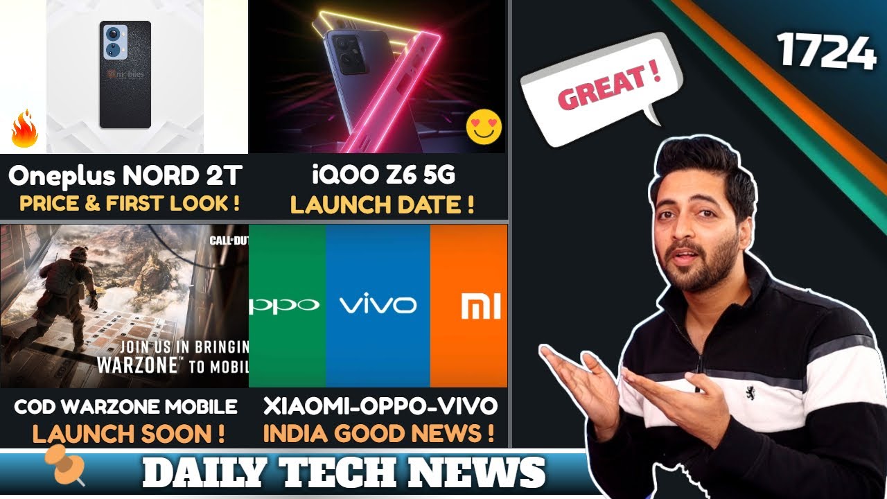 Oneplus Nord 2T Under 20k😍,Xiaomi OPPO vivo India Good News,iQOO Z6 Launch Date,COD Warzone Mobile