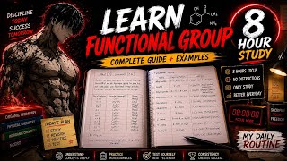 Functional Group Full Revision in One Day 😈 | 8 Hour Study Vlog