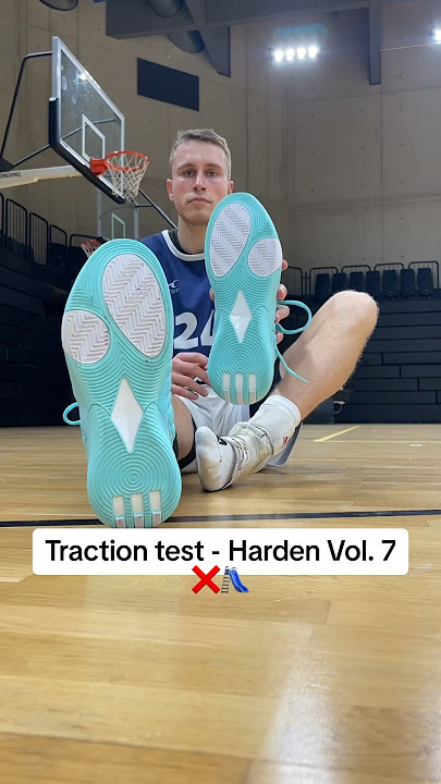 Traction test of the Harden Vol 7! 🐠 #basketballshoes #jamesharden