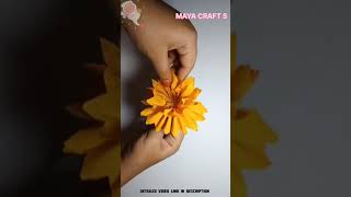 DIY YELLOW MARIGOLD FLOWER |Paper Flower| STEP BY STEP TUTORIAL | HOME DECOR | CREPE PAPER CRAFT